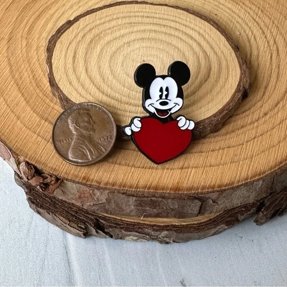 Mickey Mouse Red Heart Love Enamel Pin/ Brooch Lapel